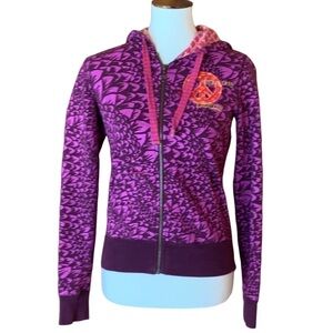 Billabong full zip jacket with peace sign Hooded Size Small